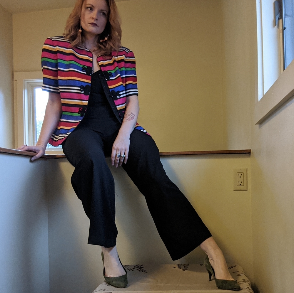 Vintage 90's Striped Blazer